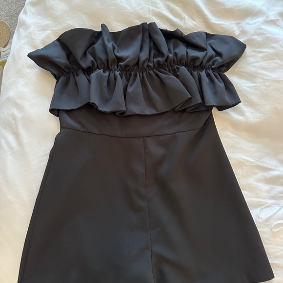 Black Ruffle Romper - Picture 3 of 3